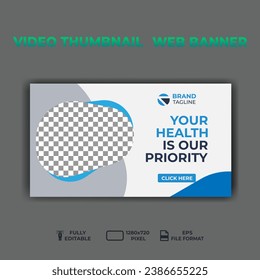 video thumbnail web banner template promotion banner design.