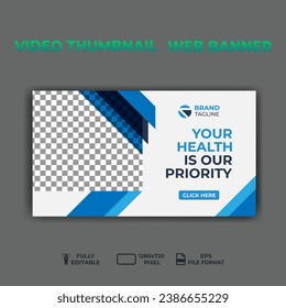 video thumbnail web banner template promotion banner design.
