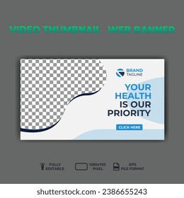 video thumbnail web banner template promotion banner design.
