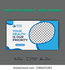 video thumbnail web banner template promotion banner design.