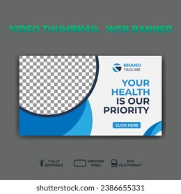 video thumbnail web banner template promotion banner design.