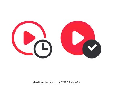 Video time icon. Illustration vector