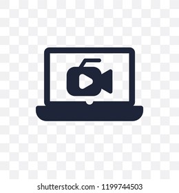 Video transparent icon. Video symbol design from Cinema collection. Simple element vector illustration on transparent background.