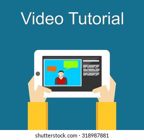 Video tutorial concept illustration.
