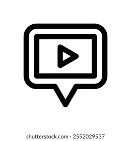Video tutorial. Editable stroke icon on white background.