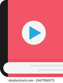 Video  Tutorial Education Icon Vector Flat Illustration