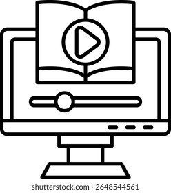 Video Tutorial Filled Style Icon Design