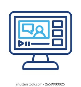 Video Tutorial Icon Element For Design