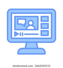 Video Tutorial Icon Element For Design