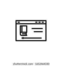 video tutorial icon. Online Learning icon. Perfect for application, web, logo and presentation template. icon design line style