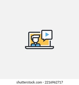 Video tutorial icon sign vector,Symbol, logo illustration for web and mobile