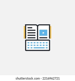 Video tutorial icon sign vector,Symbol, logo illustration for web and mobile