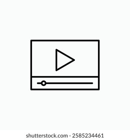 Video tutorial icon. simple vector icon