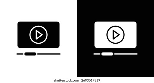 Símbolo de ícone de tutorial de vídeo infográficos design de site, logotipo, aplicativo, UI