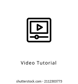 video tutorial icon in vector  Logotype