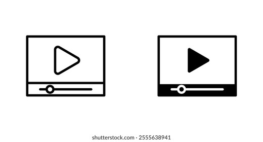 Video tutorial icons for app and websites.