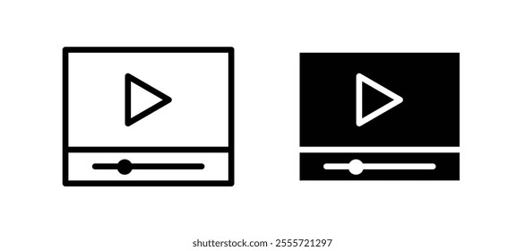 Video tutorial icons for web ui designs