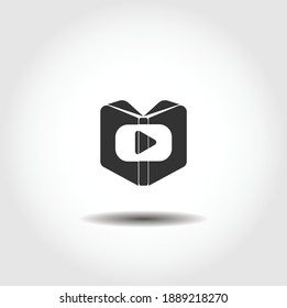 video tutorial vector icon. tutorial design element