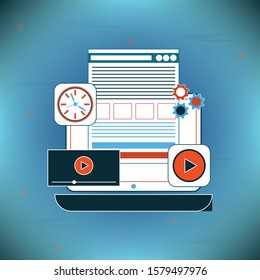 Video tutorials concept - Illustration