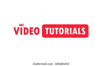 Video tutorials icon concept. Video conference and webinar icon, internet and video services. Vector on isolated white background. EPS 10