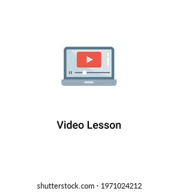 Video tutorials icon concept. Online Webinar and Video Conference sign design with comments. Study and Learning background. lectures and training in internet.