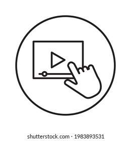 video tutorials icons. video tutorials symbol vector elements for infographic web.