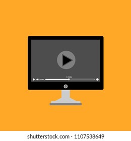 Video tutorials, study and learning concept. Vector flat illustration.