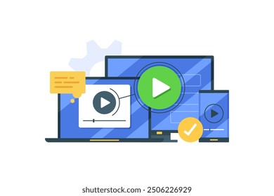 Video-Tutorials, Webinar, Fernunterricht, Online-Schulung und Lernen