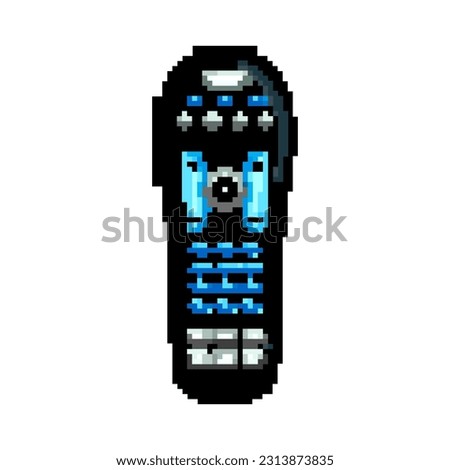 video tv remote game pixel art retro vector. bit video tv remote. old vintage illustration
