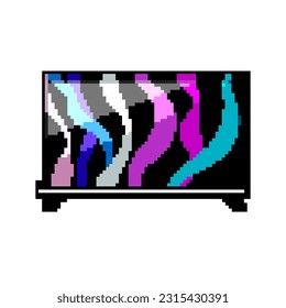 video tv screen game pixel art retro vector. bit black mockup, wall led video tv screen. old vintage illustration