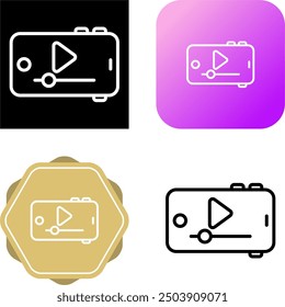 Video Unique Vector Icon Illustration