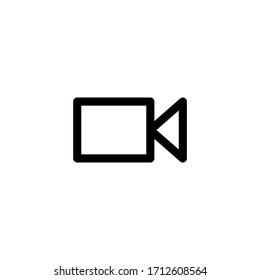 Video User Interface Outline Icon Logo Vector Illustration
