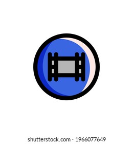 Video User Interface Outline Icon Logo Vector Illustration
