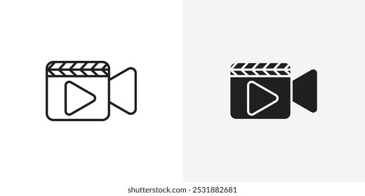 Video vecor icon set. Stock vector illustrator. EPS 10