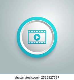 Video Vector azul icono de fondo