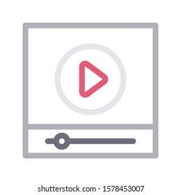 video vector color line icon 