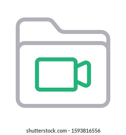 video vector color line icon 
