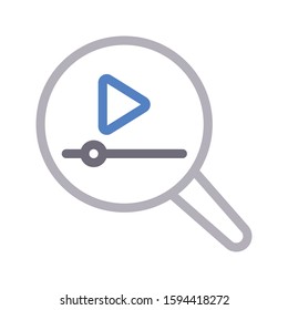 video vector color line icon 