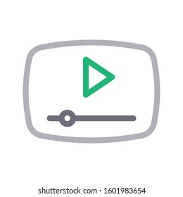 video vector color line icon 