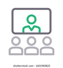 video  vector color line icon 