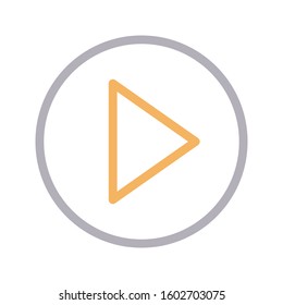 video vector color line icon 