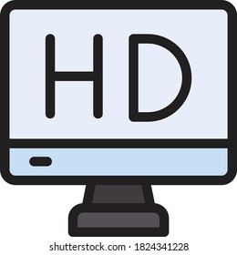 icono de línea de color de vector de vídeo 