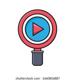 icono de color plano vectorial de vídeo 
