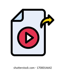 icono de color plano vectorial de vídeo 