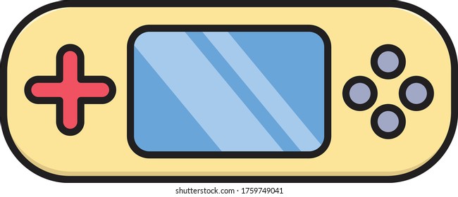 video vector flat color icon 