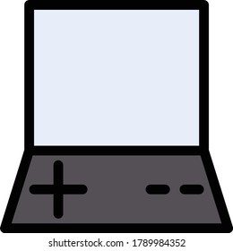 video vector flat color icon 