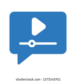 video vector glyph color icon 