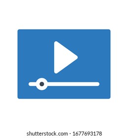 icono de color de glifo vectorial de vídeo 