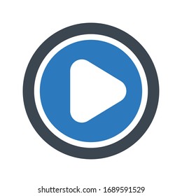 icono de color de glifo vectorial de vídeo 