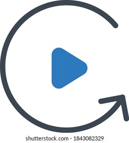 video vector glyph colour icon 